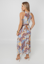 Vestido Adriane Azul Estampado