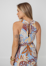 Vestido Adriane Azul Estampado
