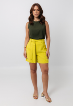 Bermuda Priscila Marrant Amarelo 