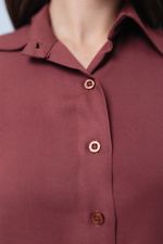 Camisa Laís Rayon Sarja Marrom