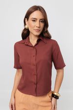 Camisa Laís Rayon Sarja Marrom