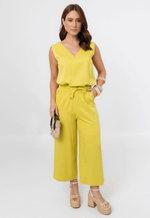 Conjunto Celita Rayon Sarja Verde Lima