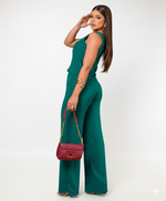 Conjunto Raquel Verde Petróleo