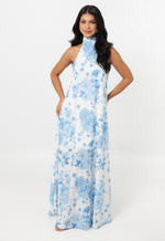 Vestido Manaíra Botânico Azul 