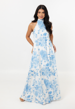 Vestido Manaíra Botânico Azul 