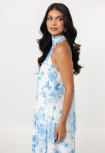 Vestido Manaíra Botânico Azul 