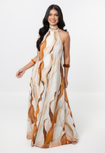 Vestido Manaíra Marmorizado Marrom