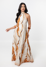 Vestido Manaíra Marmorizado Marrom