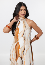 Vestido Manaíra Marmorizado Marrom