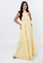 Vestido Manaíra Marmorizado Amarelo