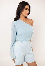 Blusa Sol Azul Bebê