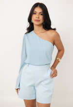 Blusa Sol Azul Bebê