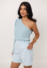 Blusa Sol Azul Bebê