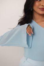 Blusa Sol Azul Bebê