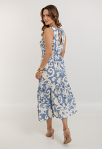Vestido Adriane Azul Arabesco