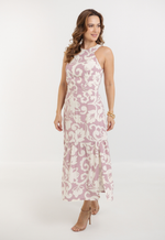Vestido Adriane Rosa Arabescos 
