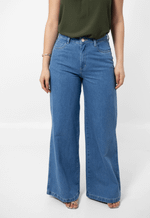 Calça Jeans Wide Leg Valentina Claro