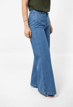 Calça Jeans Wide Leg Valentina Claro
