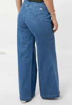 Calça Jeans Wide Leg Valentina Claro