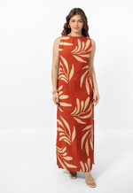 Vestido Débora Terracota Estampado 