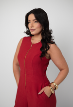 Macacão Layla Vermelho Bordô