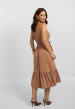 Vestido Lavínia Marrom Castanho