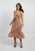 Vestido Lavínia Marrom Castanho