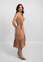 Vestido Lavínia Marrom Castanho