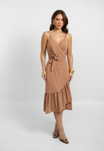 Vestido Lavínia Marrom Castanho