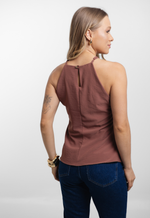 Blusa Naty Marrom Bordô