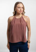 Blusa Naty Marrom Bordô