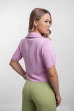 Camisa Laís Rayon Sarja Rosa