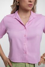 Camisa Laís Rayon Sarja Rosa