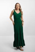 Vestido Vanessa Viscolinho Verde Exército 