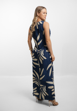 Vestido Débora Alfaiataria Kali Azul Estampado