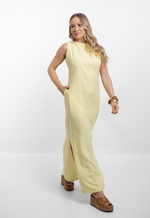 Vestido Débora Amarelo Manteiga