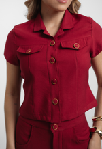 Conjunto Nathália Marrant Vermelho Bordô