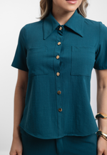 Conjunto Thalia Verde Petróleo 
