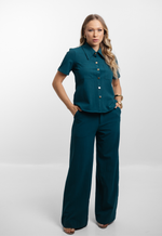 Conjunto Thalia Verde Petróleo 