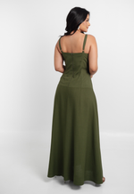 Vestido Monaliza Verde Militar