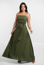 Vestido Monaliza Verde Militar