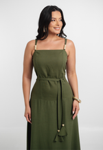 Vestido Monaliza Verde Militar