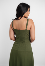 Vestido Monaliza Verde Militar