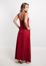 Vestido Marinês Vermelho Bordô