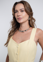 Vestido Vanda Amarelo Manteiga