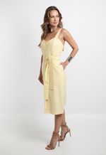 Vestido Vanda Amarelo Manteiga