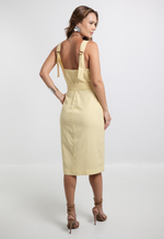 Vestido Vanda Amarelo Manteiga