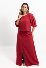 Conjunto Sarah Vermelho Bordô