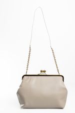 Bolsa Diamante em Couro Off White