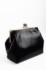 Bolsa Diamante em Couro Preto